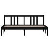 Estructura De Cama De Madera Maciza Negra 160x200 Cm Vidaxl