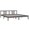 Estructura De Cama De Matrimonio Madera Maciza Gris 180x200 Cm Vidaxl