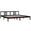 Estructura De Cama De Madera Maciza Negro 200x200 Cm Vidaxl