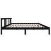 Estructura De Cama De Madera Maciza Negro 200x200 Cm Vidaxl