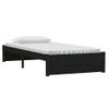 Estructura De Cama Individual Madera Maciza Negra 90x190 Cm Vidaxl