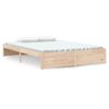 Estructura De Cama Madera Maciza 140x200 Cm Vidaxl