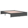 Estructura De Cama Madera Maciza Gris King Size 150x200 Cm Vidaxl