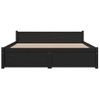 Estructura De Cama Madera Maciza Negra 120x190 Cm Vidaxl