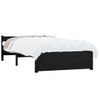 Estructura De Cama Madera Maciza Negro 90x200 Cm Vidaxl