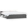 Estructura De Cama Madera Maciza Gris King Size 150x200 Cm Vidaxl