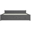 Estructura De Cama Madera Maciza Gris King Size 150x200 Cm Vidaxl