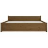 Estructura De Cama Madera Maciza King Marrón Miel 150x200 Cm Vidaxl