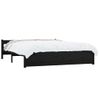 Estructura De Cama Madera Maciza Negra King Size 150x200 Cm Vidaxl