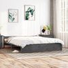 Estructura De Cama De Madera Maciza Gris 160x200 Cm Vidaxl