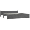 Estructura De Cama De Madera Maciza Gris 160x200 Cm Vidaxl