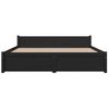 Estructura De Cama De Madera Maciza Negra 160x200 Cm Vidaxl