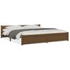 Estructura Cama Madera Maciza Marrón Miel Super King 180x200 Cm Vidaxl