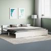 Estructura De Cama Madera Maciza Blanco 200x200 Cm Vidaxl