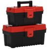 Set De Cajas De Herramientas 2 Pzas Polipropileno Negro Y Rojo Vidaxl