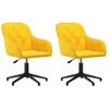 Sillas De Comedor Giratorias 2 Uds Terciopelo Amarillo Vidaxl