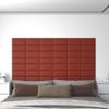 Paneles De Pared 12 Uds Cuero Pe Rojo Tinto 30x15 Cm 0,54 M² Vidaxl