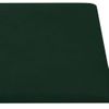 Paneles De Pared 12 Uds Terciopelo Verde Oscuro 30x15cm 0,54 M² Vidaxl