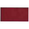 Paneles De Pared 12 Uds Terciopelo Rojo Tinto 30x15 Cm 0,54 M² Vidaxl