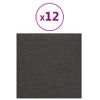 Paneles De Pared 12 Uds Tela Gris Oscuro 30x30 Cm 1,08 M² Vidaxl