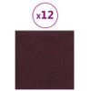 Paneles De Pared 12 Uds Tela Morado 30x30 Cm 1,08 M² Vidaxl