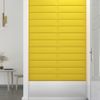 Paneles De Pared 12 Uds Tela Amarillo Claro 60x15 Cm 1,08 M² Vidaxl