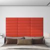 Paneles De Pared 12 Uds Cuero Sintético Rojo 60x15 Cm 1,08 M² Vidaxl