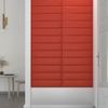 Paneles De Pared 12 Uds Cuero Sintético Rojo 60x15 Cm 1,08 M² Vidaxl