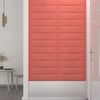 Paneles De Pared 12 Uds Terciopelo Rosa 60x15 Cm 1,08 M² Vidaxl