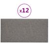 Paneles De Pared 12 Uds Tela Gris Claro 60x30 Cm 2,16 M² Vidaxl