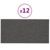 Paneles De Pared 12 Uds Tela Gris Oscuro 60x30 Cm 2,16 M² Vidaxl