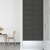 Paneles De Pared 12 Uds Tela Gris Oscuro 60x30 Cm 2,16 M² Vidaxl