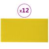 Paneles De Pared 12 Uds Tela Amarillo Claro 60x30 Cm 2,16 M² Vidaxl