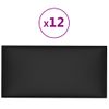 Paneles De Pared 12 Uds Cuero Sintético Negro 60x30 Cm 2,16 M² Vidaxl