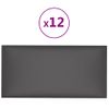 Paneles De Pared 12 Uds Cuero Sintético Gris 60x30 Cm 2,16 M² Vidaxl