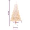 Árbol Navidad Artificial Puntas Iridiscentes Pvc Blanco 120 Cm Vidaxl