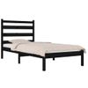 Estructura De Cama Madera Maciza De Pino Negro 75x190 Cm Vidaxl