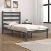 Estructura De Cama Madera Maciza De Pino Gris 90x200 Cm Vidaxl