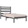 Estructura De Cama Madera Maciza De Pino Gris 90x200 Cm Vidaxl