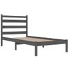 Estructura De Cama Madera Maciza De Pino Gris 90x200 Cm Vidaxl