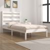 Estructura De Cama Madera Maciza De Pino Blanco 100x200 Cm Vidaxl