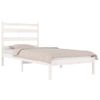 Estructura De Cama Madera Maciza De Pino Blanco 100x200 Cm Vidaxl