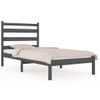 Estructura De Cama De Madera Maciza De Pino Gris 100x200 Cm Vidaxl