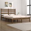 Estructura Cama Madera Maciza Marrón Miel King Size 150x200 Cm Vidaxl