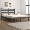 Estructura De Cama De Madera Maciza De Pino Gris 160x200 Cm Vidaxl