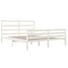 Estructura De Cama De Madera Maciza De Pino Blanca 140x190 Cm Vidaxl