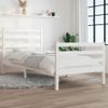 Estructura De Cama De Madera Maciza De Pino 90x200 Cm Blanco Vidaxl