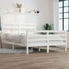 Estructura De Cama De Madera Maciza De Pino Blanca 140x200 Cm Vidaxl