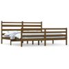 Estructura De Cama Madera Maciza De Pino Marrón Miel 200x200 Cm Vidaxl