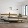 Estructura De Cama Madera Maciza De Pino Marrón Miel 200x200 Cm Vidaxl